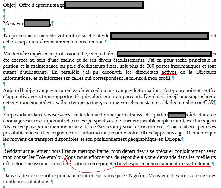 dans l attente de notre rencontre je vous prie